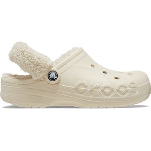 Crocs Baya Lined Fuzz-Strap Klompen Unisex Winter White 43