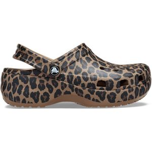 Crocs Classic Platform Animal Klompen Damen Sepia / Leopard 36