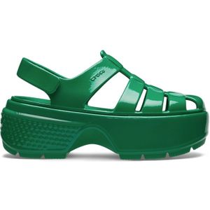 Crocs Stomp Fisherman High Shine Sandalen Unisex Green Ivy 41