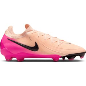 Nike Phantom GX II Pro Gras Voetbalschoenen (FG) Zalmroze Felroze Zwart