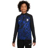 Nike Chelsea Strike Trainingstrui 1/4-Zip 2023-2024 Kids Zwart Blauw Wit