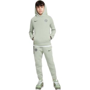 Nike Chelsea Tech Fleece Trainingspak Hooded 2025-2026 Kids Lichtgroen Groen