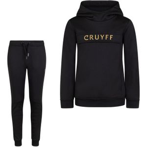 Cruyff Fuerza Trainingspak Kids Zwart Goud