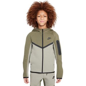 Nike Tech Fleece Sportswear Vest Kids Olijfgroen Grijs Zwart