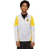 PUMA - Borussia Dortmund Trainingstrui 1/4-Zip 2025-2026 - Zilver Geel - Kids
