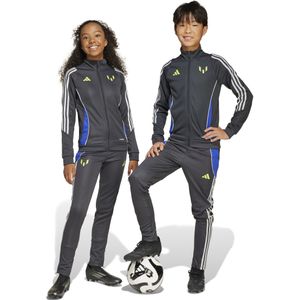 adidas Messi Trainingspak Full-Zip Kids Donkergrijs Neongeel Blauw