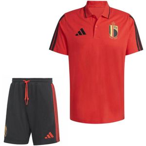 adidas België DNA Polo Set 2026-2028 Rood Zwart