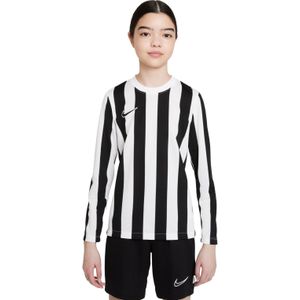 Nike Striped Division IV Voetbalshirt Lange Mouwen Kids Wit Zwart