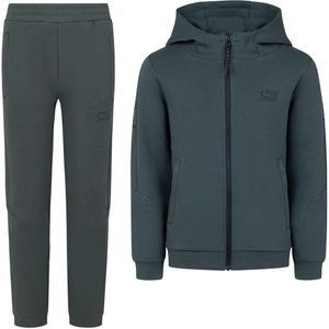 Cruyff Ignite Tape Hoodie Trainingspak Kids Donkergroen Zwart
