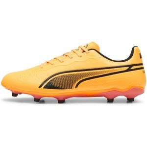 PUMA King Match Gras / Kunstgras Voetbalschoenen (MG) Oranje Zwart Roze