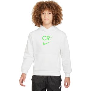 Nike CR7 Club Fleece Hoodie Kids Wit Felgroen