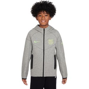 Nike FC Barcelona Tech Fleece Vest 2024-2025 Kids Grijs Lichtgroen