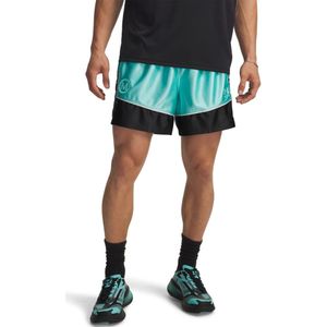Under Armour - x Mansory Terrace - Trainingsbroekje - Turquoise Zwart Wit