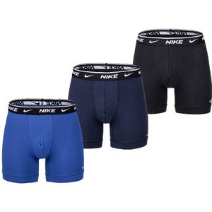 Nike Everyday Cotton Boxershort Brief 3-Pack Zwart Blauw Wit