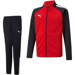 PUMA teamLIGA Trainingspak Kids Rood Zwart