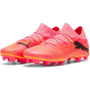 PUMA Future 7 Match Gras / Kunstgras Voetbalschoenen (MG) Roze Zwart Oranje