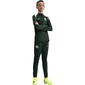 Nike Chelsea Strike Trainingspak 1/4-Zip 2025-2026 Kids Donkergroen Wit