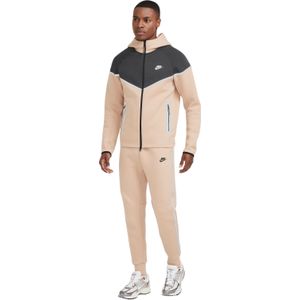 Nike Tech Fleece Sportswear Trainingspak Beige Donkergrijs Zilver Zwart