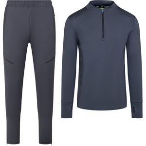 Cruyff Metabolic Trainingspak 1/4-Zip Donkergrijs Zwart