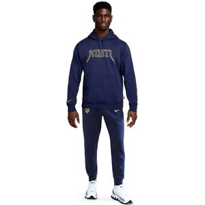 Nike Atletico Madrid Club Joggingpak Hooded 2025-2026 Donkerblauw Felgeel