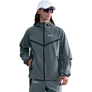 FC Barcelona Tech Windrunner Nike geweven voetbaljack met rits over de hele lengte voor heren - Grijs