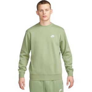 Nike Sportswear Club Fleece Crew Sweater Lichtgroen Wit