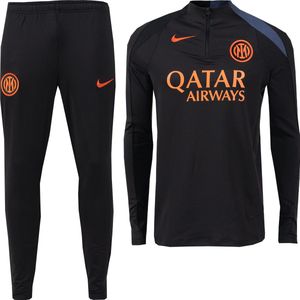 Nike Inter Milan Strike Trainingspak 1/4-Zip 2025-2026 Zwart Donkerblauw Oranje