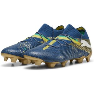 PUMA Future 7 Ultimate BNA Gras / Kunstgras Voetbalschoenen (MG) Donkerblauw Goud Geel