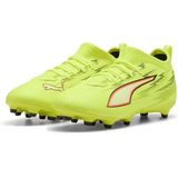 PUMA ULTRA 6 MATCH FG/AG voetbalschoenen, Zwart/Rood/Geel, Maat 29