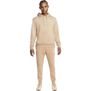 Nike Sportswear Club Fleece Trainingspak Hooded Beige Wit