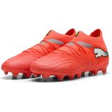 PUMA FUTURE 9 PRO FG/AG voetbalschoenen, Zwart/Rood/Wit, Maat 29
