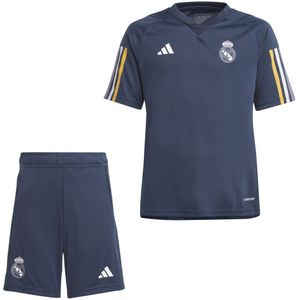 adidas Real Madrid Trainingsset 2023-2024 Kids Donkerblauw Goud