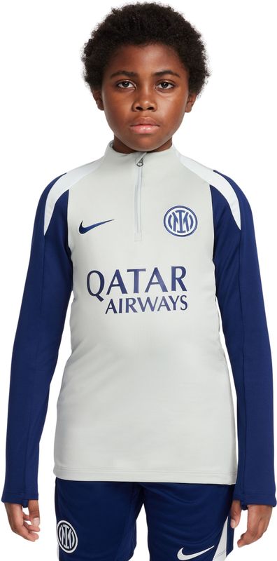 Nike - Inter Milan Strike - Trainingstrui - Lichtgrijs Donkerblauw Wit - 1/4-Zip 2025-2026
