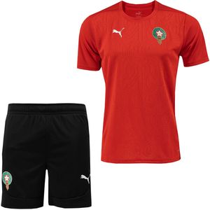 PUMA Marokko Trainingsset 2024-2026 Rood Zwart Zilver