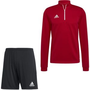 adidas Entrada 22 Trainingsset 1/4-Zip Rood Zwart Wit