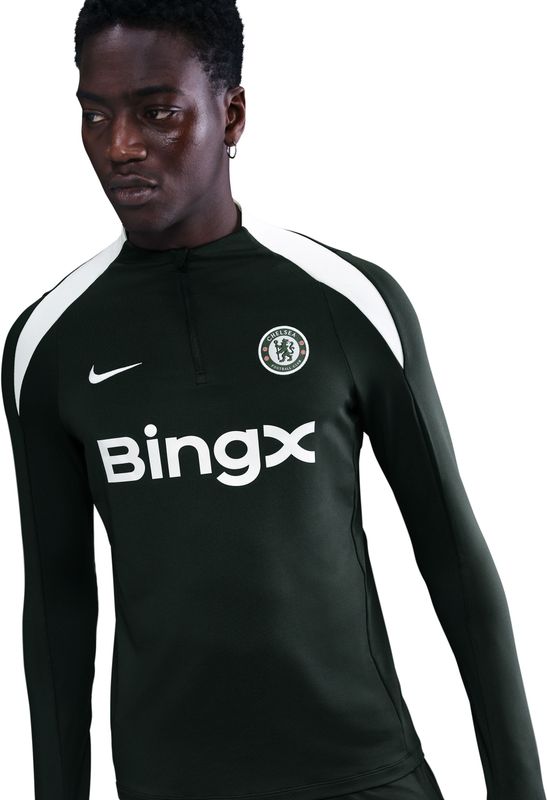 Nike - Chelsea Strike Trainingstrui - Donkergroen Wit - Polyester Elastaan
