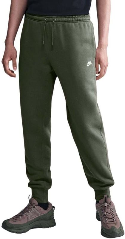 Nike - Sportswear Club Fleece - Joggingbroek - Olijfgroen - Wit