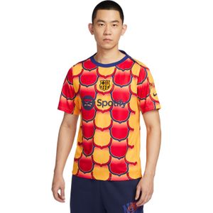 Nike FC Barcelona Pre-Match Trainingsshirt 2023-2024 Goud Rood Blauw