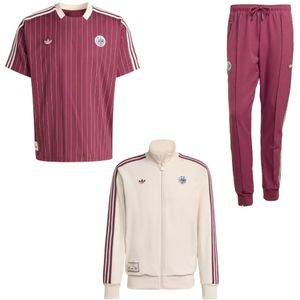adidas Ajax Terrace Icons Full Set Beige Bordeauxrood Blauw