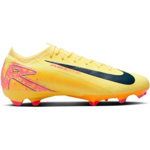 Nike Zoom Mercurial Vapor 16 Mbappé Pro Gras Voetbalschoenen (FG) Geel Roze Oranje