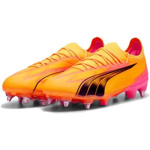 PUMA Ultra Ultimate IJzeren-Nop Voetbalschoenen (SG) Oranje Zwart Roze