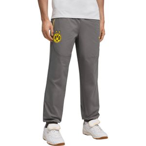 PUMA Borussia Dortmund Pumatech Trainingsbroek Woven 2025-2026 Donkergrijs Geel