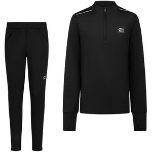 Cruyff Ametrine Trainingspak 1/4-Zip Kids Zwart