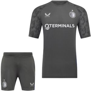 Castore Feyenoord Trainingsset 2025-2026 Donkergrijs Wit