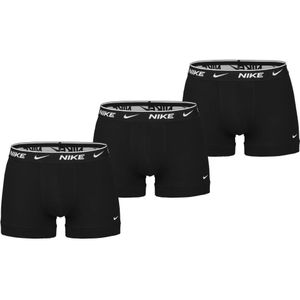 Nike Everyday Cotton Boxershort Trunk 3-Pack Zwart