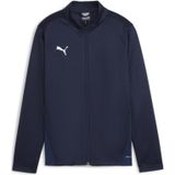 PUMA teamGOAL Trainingsjack Kids Donkerblauw Wit