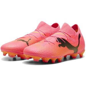 PUMA Future 7 Pro Gras / Kunstgras Voetbalschoenen (MG) Roze Zwart Oranje