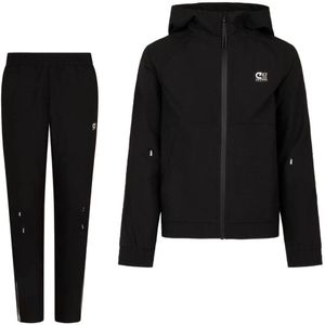 Cruyff Quartz Woven Trainingspak Hooded Kids Zwart