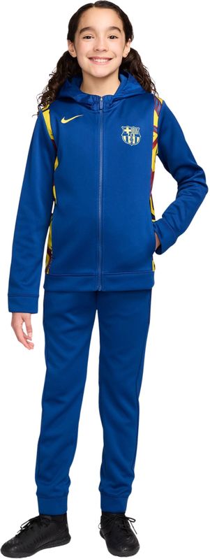 Nike FC Barcelona Trainingspak 2025-2026 Kids Donkerblauw Geel Rood