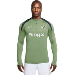 Nike - Chelsea Strike - Trainingstrui - Grijsgroen Donkergroen - 1/4-Zip